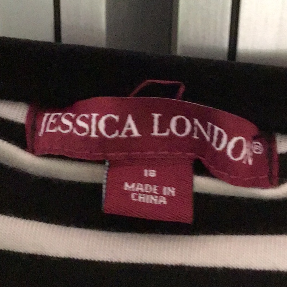 Jessica London knit sz 18 black/white dress - Picture 2 of 2